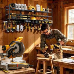 Large Power Tool Organiser Rack  Wall Mounted - thumbnail 4