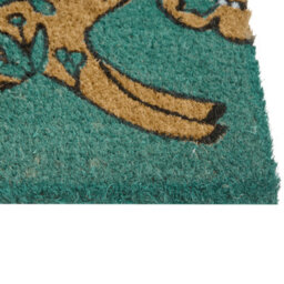 Beliani Doormat Clark Teal 40 X 60 Cm Rabbit Coir - thumbnail 5