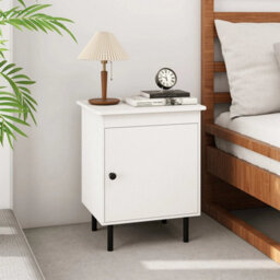 2Pcs 2 Tier Nightstand Modern Bedside Table W/single Door Cabinet - thumbnail 4