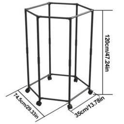 Garment Hanging Rail Rack Storage Stand On Wheels - thumbnail 2