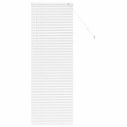 Berkfield Window Blind With Curtains Manual White Aluminium - thumbnail 2