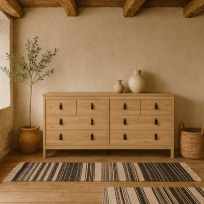 Wyld Haus Barcelona Natural Oak 8-Drawer Double Dresser