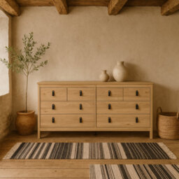 Wyld Haus Barcelona Natural Oak 8-Drawer Double Dresser - thumbnail 1