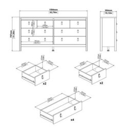Wyld Haus Barcelona Natural Oak 8-Drawer Double Dresser - thumbnail 9