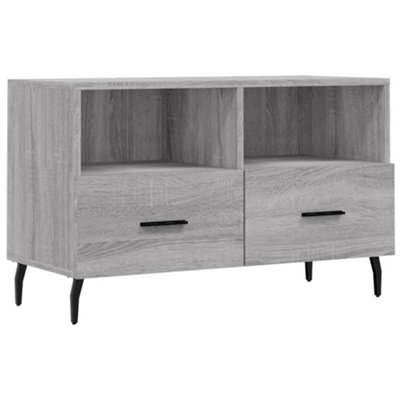 Berkfield Sturdy Tv Cabinet Grey Sonoma 80X36X50 Cm Engineered Wood - image 1