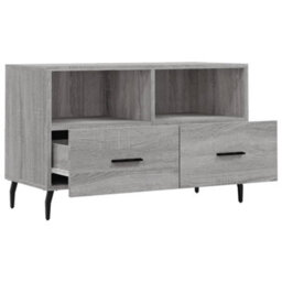 Berkfield Sturdy Tv Cabinet Grey Sonoma 80X36X50 Cm Engineered Wood - thumbnail 6