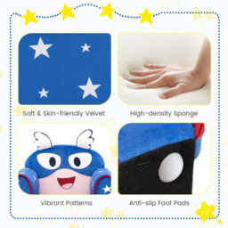 Costway Kids Sofa Children Armrest Upholstered Chair Cute Pattern Armchair Solid Frame - thumbnail 7