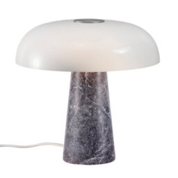 Nordlux Glossy Marble Table Lamp White Inner Grey,mains - thumbnail 3