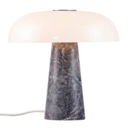 Nordlux Glossy Marble Table Lamp White Inner Grey,mains - thumbnail 2