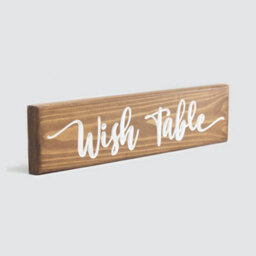 Peak Heritage Engraved Wooden Wedding Sign 40Cm - Wish Table - thumbnail 3