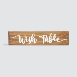 Peak Heritage Engraved Wooden Wedding Sign 40Cm - Wish Table - thumbnail 2
