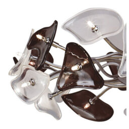 Luminosa Lighting Luminosa Otto Pendant 24 Light G4 Ring, Polished Chrome/black Glass, Not Led/cfl Compatible - thumbnail 5