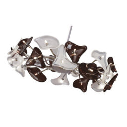 Luminosa Lighting Luminosa Otto Pendant 24 Light G4 Ring, Polished Chrome/black Glass, Not Led/cfl Compatible - thumbnail 4