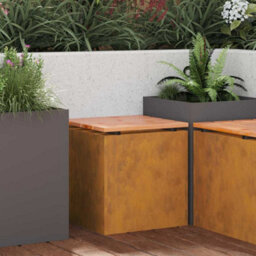Walplus Garden Bench Rusty 40 X 40 X 43 Cm Weathering Steel