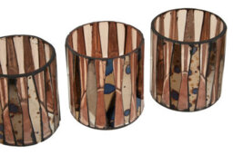 Orsina Gaia Set Of 3 Pink Tealight Holders - thumbnail 5