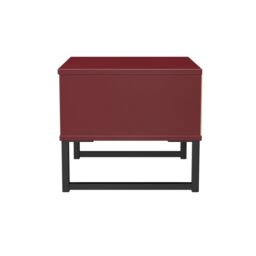 Marsala Ready Assembled Matt Red 1 Drawer Bedside Table (H)348mm (W)450mm (D)395mm - thumbnail 6