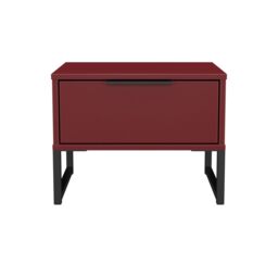 Marsala Ready Assembled Matt Red 1 Drawer Bedside Table (H)348mm (W)450mm (D)395mm - thumbnail 5
