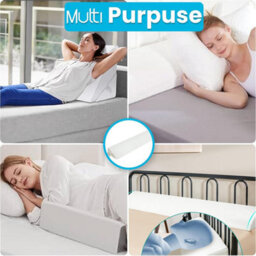 Nod Off Headboard Gap Filler Pillow Bed Guard Wedge Mattress Wedge Pillow Triangular Bolster Pillow Cover Gap Between Bed - Double - thumbnail 5