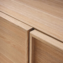 Sweeek - 3-Door Tv Unit Wood Effect Natural 140X43X45 Cm - Kuba - thumbnail 7