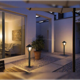 Long Life Lamps Company 12W Led Bollard Outdoor Garden Light Stainless Steel Black Finish Warm White Zlc359Bww - thumbnail 8