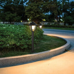 Long Life Lamps Company 12W Led Bollard Outdoor Garden Light Stainless Steel Black Finish Warm White Zlc359Bww - thumbnail 7