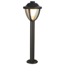 Long Life Lamps Company 12W Led Bollard Outdoor Garden Light Stainless Steel Black Finish Warm White Zlc359Bww