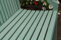 Winawood Sandwick 2 Seater Wood Effect Bench - Duck Egg Green - thumbnail 3