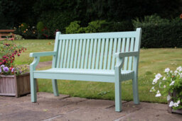 Winawood Sandwick 2 Seater Wood Effect Bench - Duck Egg Green - thumbnail 2