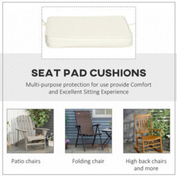 Outsunny Set Of 6 Chair Cushion Seat Pads Dining Chair W/ Straps Indoor Outdoor - thumbnail 6