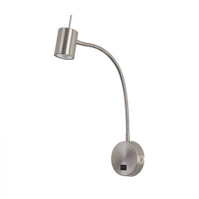 Luminosa Lighting Luminosa Bas Wall Reading Light Satin Nickel 1X Gu10