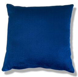 Beautiful Beanbags Set Of 4 Plush Velvet Scatter Cushions Complete With Cushion Pads Furniture Cushions With Inserts 4 Plush Velvet Cushions - Blue - thumbnail 3