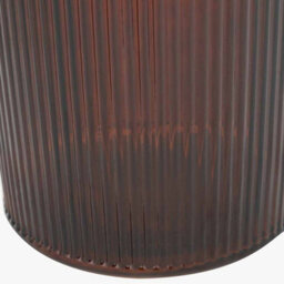 Pacific Lifestyle Tall Ribbed Vase In Pecan Brown Recycled Glass - thumbnail 5