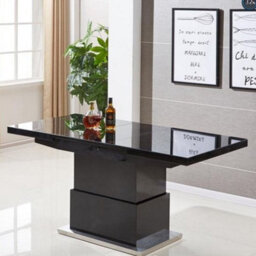 Furniture in Fashion Elgin Extending Glass Top Gloss Coffee To Dining Table In Black - thumbnail 5