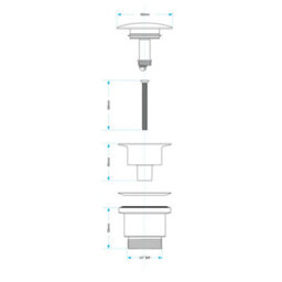 FNX Bathrooms Waterproof 600mm Vanity Unit With Single Ended Bath Gloss White Panel Set Matt Black Bath & Universal Basin Waste - thumbnail 8