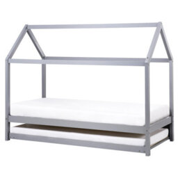 Beliani Kids Trundle Bed Pine Wood Crillon 90 X 200 Cm (Eu Single) Grey - thumbnail 6