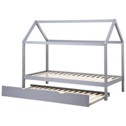 Beliani Kids Trundle Bed Pine Wood Crillon 90 X 200 Cm (Eu Single) Grey - thumbnail 8
