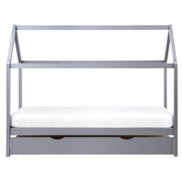 Beliani Kids Trundle Bed Pine Wood Crillon 90 X 200 Cm (Eu Single) Grey - thumbnail 5