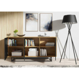 Creative Furniture Halo Loft Sideboard 160Cm - Dark Oak & Black - thumbnail 3