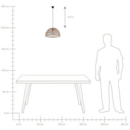 Beliani Boho Rattan Bell Pendant Light W40 X H163Cm, Natural Finish, Handmade - thumbnail 7