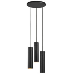 Nordlux Tilo Metal Pendant Light Wood Black,mains