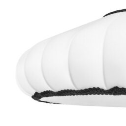 Wyld And Coco Modern Pleated Nylon Pendant Lamp With Black Trim - White, 38Cm X 75Cm - thumbnail 6