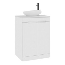 Royal Bathrooms Venice 600mm Gloss White Freestanding Bathroom Countertop Vanity Unit 2 Door With Nova Basin - thumbnail 7