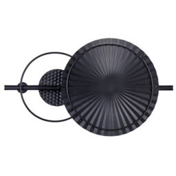 Beliani Geometric Black Gold Iron Wall Sculpture Modern Glam, W103 X H59 Cm, Ready To Hang - thumbnail 3