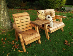 Charles Taylor Trading Charles Taylor Little Fellas Wooden Garden Companion Seat & Bench Straight Chair - thumbnail 1