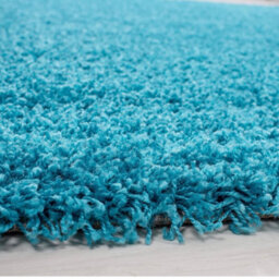 Uetian Teal Blue Shaggy Rug Soft 5Cm Thick Pile Non Shedding Living Room Area Rug 160X230 Cm - thumbnail 3