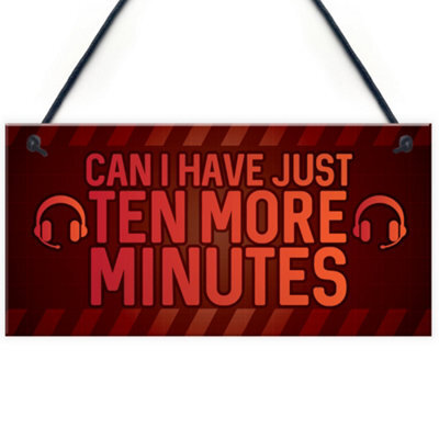 Red Ocean Novelty Sign For Gamer Hanging Games Room Bedroom Sign Gifts For Him Boys - image 1
