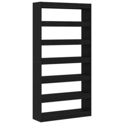 Berkfield Modern Bookcase Black Oak Engineered Wood 100 X 30 X 198 Cm Shelving