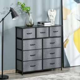 9 Drawers Storage Chest With Foldable Fabric Bins - thumbnail 6