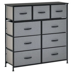 9 Drawers Storage Chest With Foldable Fabric Bins