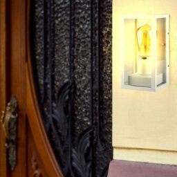 Vt-837 Wall Lamp Matt White-Clear Glass - thumbnail 2